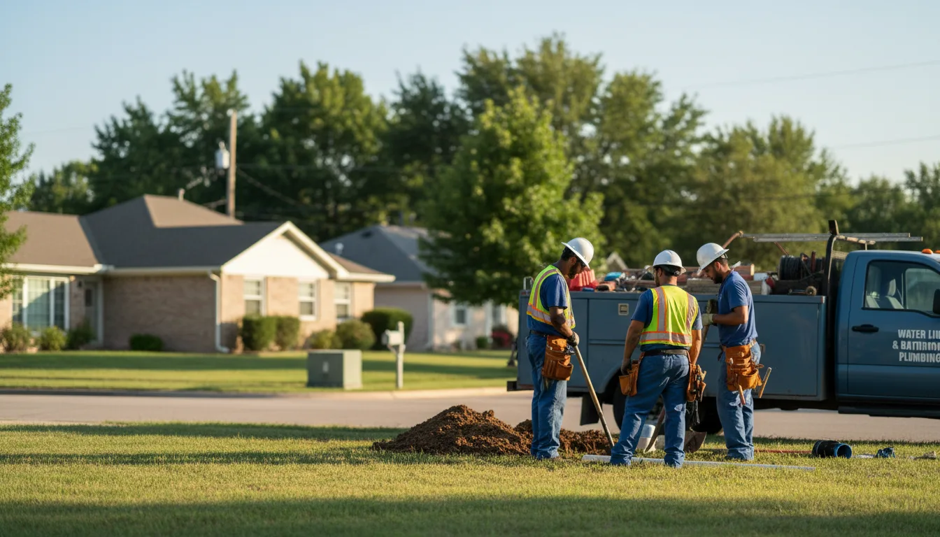 Residential water line and bathroom plumbing service in Rushsylvania, OH